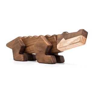 Fablewood Crocodile - Ruler of the River - wooden figure composed with magnets